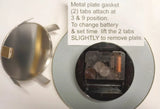 Premium Quality Large Clock Insert 6-1/4" Metal Housing/Glass Lens