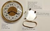 Premium Quality Large Clock Insert 6-1/4" Metal Housing/Glass Lens