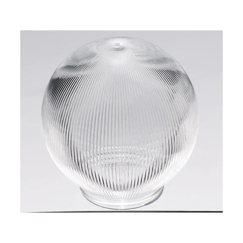 Ribbed Prismatic Clear Ball Globe