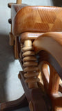 Wood details of rocking motorcycle woodworking plan.