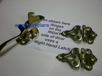 Ice Box Hardware sku#615055<br> 1 RIGHT Hand Latch / 2Hinges