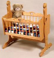 Doll Cradle Plan Pedestal Style sku 357 Woodworking Plans Supply by Armor Crafts