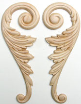 Embossed Wood Applique<br> size each 2-5/8" x 7-1/8"