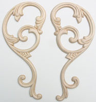 Embossed Wood Applique<br> size each 4" x 9-3/8"