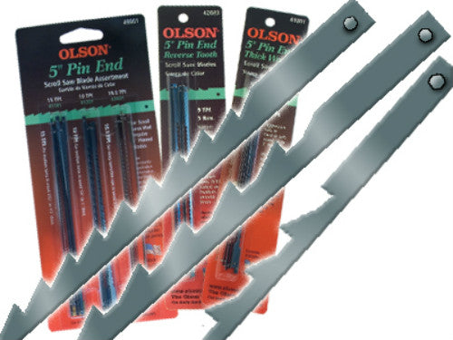 Olson Pin End Scroll Saw Blades 5 Inch